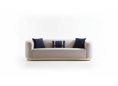 Béžová třímístná nábytek z nerezové oceli Luxus Couche Sofas Design Obývací pokoj nábytek