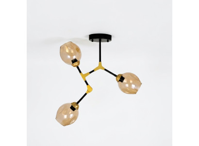 Lüster Kronleuchter Deckenlampe Deckenleuchter Lampen Gold Modern Glas