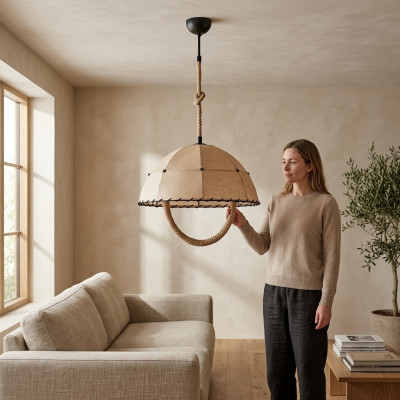 Nástěnná lampa Nástěnný lustr Lustr Lustr Lampa Béžová Moderní Lano