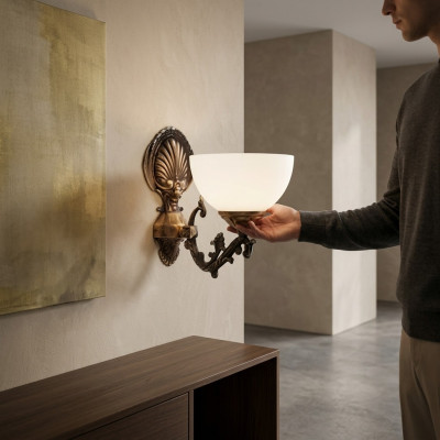 Nástěnná lampa svítidlo Nástěnné svítidlo Lustry Nástěnné lampy Hnědé Klasické
