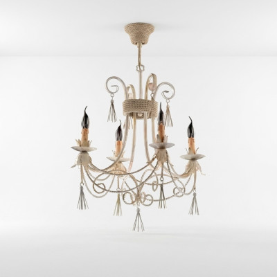 Luxus Deckenleuchter Lüster Kronleuchter Deckenlampe Lampen Beige Art