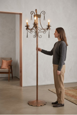 Stehlampe Standlampe Stand Luxus Leuchten Lampen Lampe Gold Art 170 cm