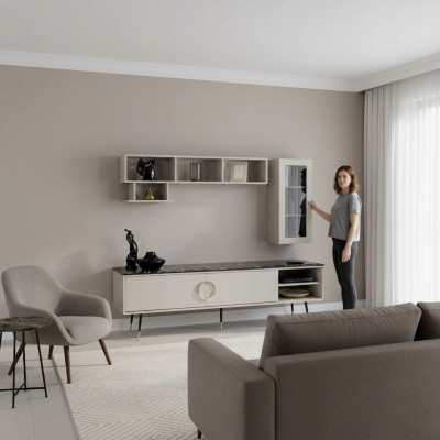 Italien Stil tv Schrank Sideboard lowboard Schrank Luxus Möbel Kommode 205cm