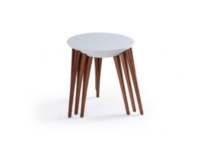 Beistelltische Blumenständer Holztische Set Tisch Couchtisch Beistelltisch 3tlg.