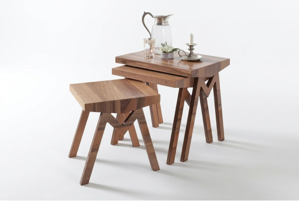 Blumenständer Beistelltische Holztische Tisch Set Beistelltisch Couchtisch 3tlg.