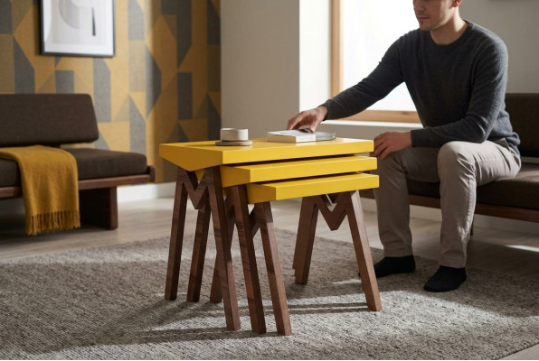 Kaffeetisch Beistelltisch Tische Wohnzimmertisch Tische Holztische 3tlg. Set