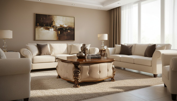 Holz Couchtisch Klassische Wohnzimmer Tische Möbel Braun Quadratisch