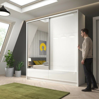 Garderobe Aufbewahrung 200cm Regal Schrank Archiv Schiebetüren Schiebetüren Büro