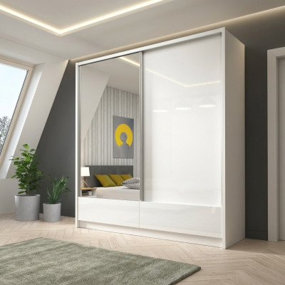 Garderobe Aufbewahrung 200cm Regal Schrank Archiv Schiebetüren Schiebetüren Büro