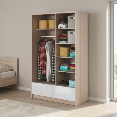 Mehrzweck Regale Schrank Regal Aufbewahrungs Kleiderschrank 130cm Neu Garderobe