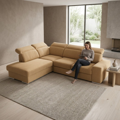 Ecksofa L-form AVANT Eckcouch mit Schlaffunktion Couch Ecksofa Wohnlandschaft