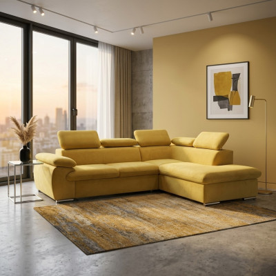 Design Rozkládací pohovka v L tvaru Pohovka Příčky Pohovka Textil Dvoulůžko Spaní