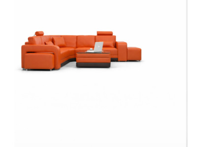 Kůžená pohovka s USB obývací stěna rohová pohovka Eck Garnitur Design Modern Sofa F3017B