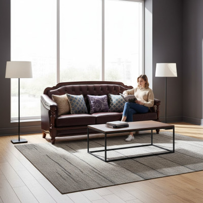 Chesterfield Dreisitzer Couch Polster Sofa Klassisch Sofas Zimmer
