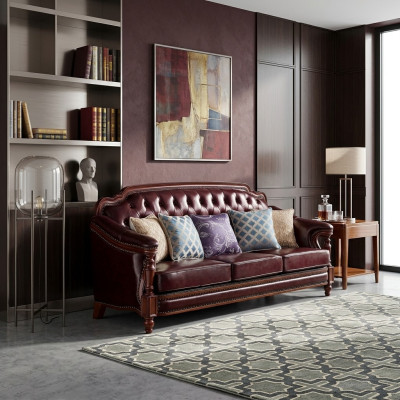 Chesterfield Dreisitzer Couch Polster Sofa Klassisch Sofas Zimmer