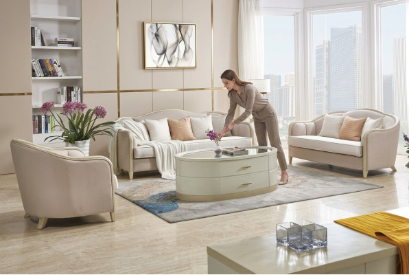 Klassische Sofagarnitur Couch Polster Möbel Designer Sofa Couchen