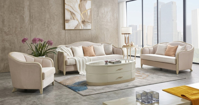 Klassische Sofagarnitur Couch Polster Möbel Designer Sofa Couchen