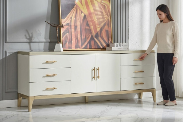 Kredence komoda Designer luxus skříně dřevo bílý komody skříň