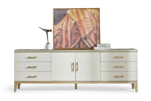 Kredence komoda Designer luxus skříně dřevo bílý komody skříň