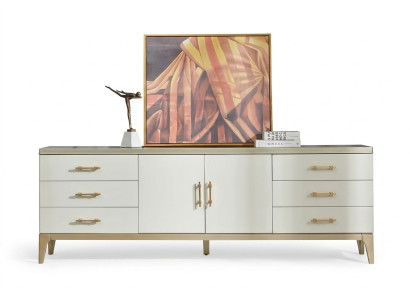 Kredence komoda Designer luxus skříně dřevo bílý komody skříň