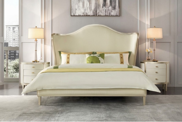 Modernes Schlafzimmer-Set mit Doppelbett und Nachttischen