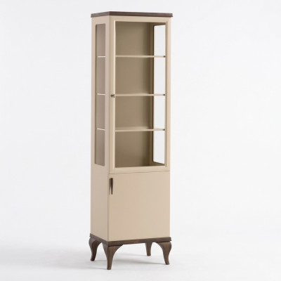 Single Vitrine Eintüriger Schrank Möbel Glasschrank Möbel Holz Schränke