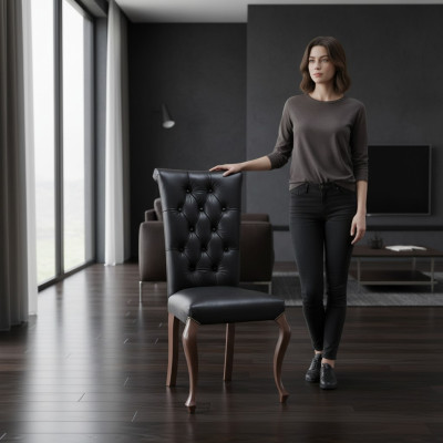 Klasické židle Luxusní dřevěná židle s opěrkou Designer židle Židle do jídelny