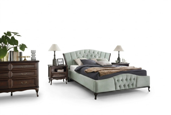 Bett Schlafzimmer Set Chesterfield Luxus Betten Möbel 2x Nachttisch 3tlg
