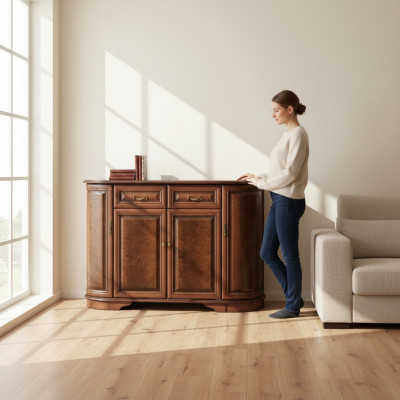 Braune Kommode Antik Stil Sideboard Anrichten Kommoden Holz Schrank