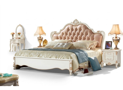 Královská postel Chesterfield ložnice Nábytek postele 180x200 kůže
