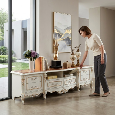 tv Ständer rtv Lowboard Sideboard Tisch Wohnzimmer Braun Möbel Fernseh