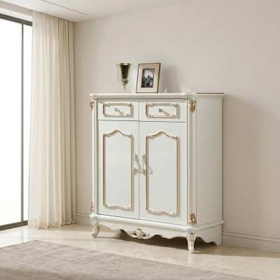 Kommode Schubladen Holz Sideboard Schrank Schränke Weiß Kommoden Wohnzimm