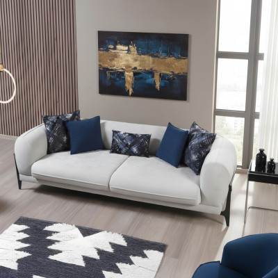 Sofa Couch Polster Dreisitzer Grau Couchen Möbel Modern Design 3er Sofas Neu