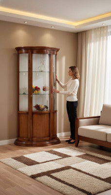 Glasschränke Luxus Sideboard Schränke Braun Vitrine Klassisch Italienische Möbel