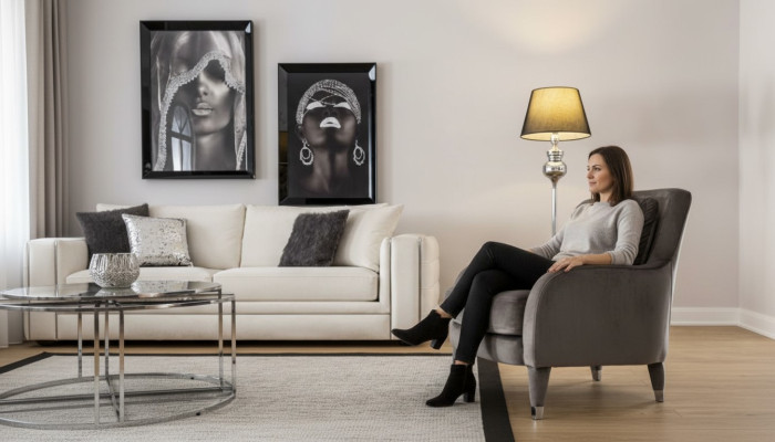 Sessel Einsitzer Luxus Polster Möbel Wohnzimmer Braun Sessel Textil Lounge Neu