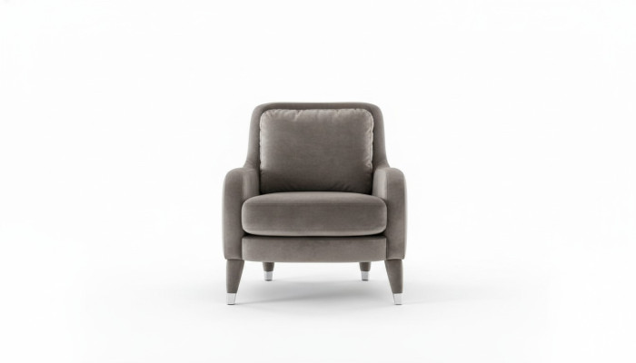 Sessel Einsitzer Luxus Polster Möbel Wohnzimmer Braun Sessel Textil Lounge Neu