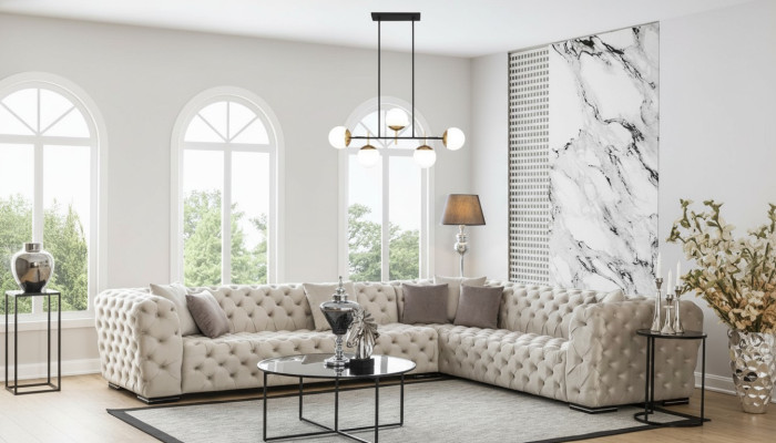 Chesterfield Polstersofa Sofa Ecksofa Garnitur Polster Luxus Ecke Sofas Neu