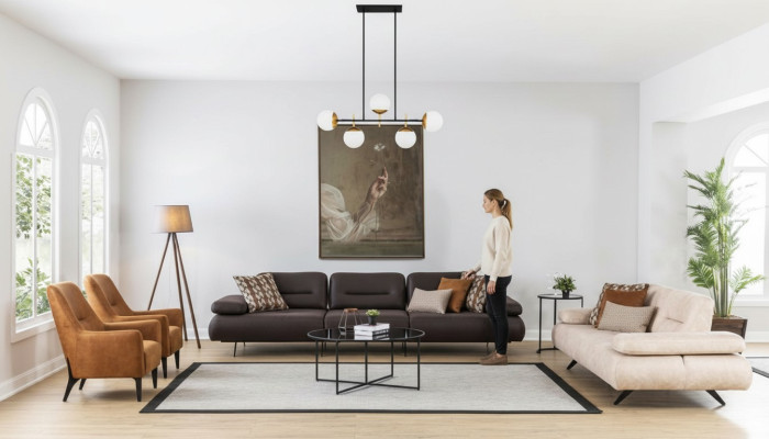 Sofagarnitur 4+3+1+1 Sitzer Set Design Sofa Polster Couchen Couch Modern Luxus