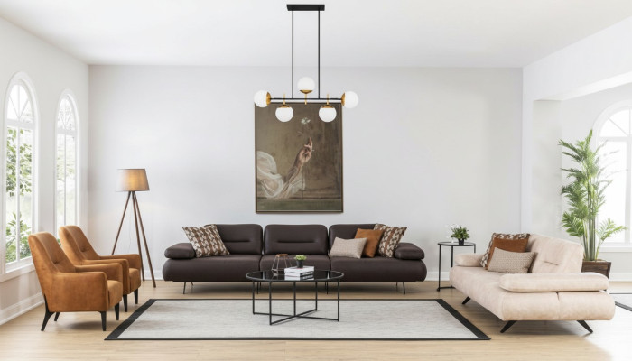 Sofagarnitur 4+3+1+1 Sitzer Set Design Sofa Polster Couchen Couch Modern Luxus