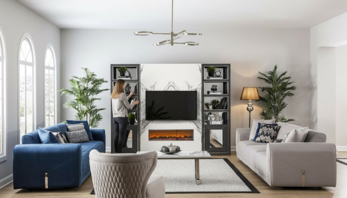 Sofagarnitur 3+3+1 Sitz Set Design Sofas Polster Leder Couchen Sofa