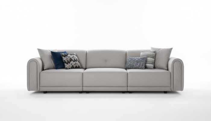 Luxus sofa 4 místný látkový obývací pokoj moderní design pohovky čalouněný gauče