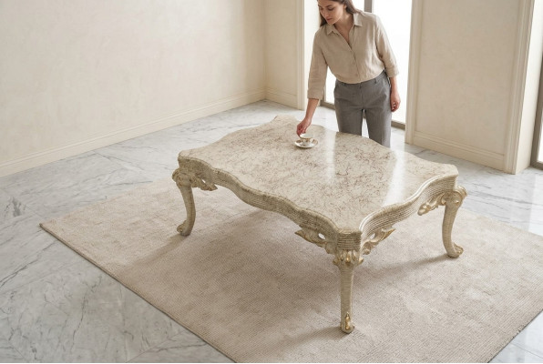 Wohnzimmer Tisch Holz Tische Couchtisch Barock Rokoko Beistelltisch