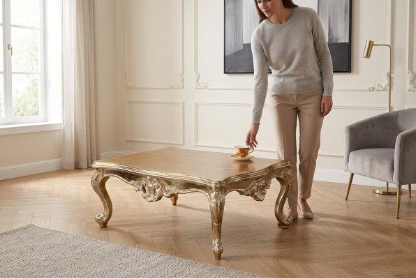 Wohnzimmertisch Tisch Sofa Tische Klassischer Beistelltisch Abstelltisch Golden