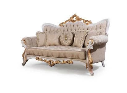 Sofa 3 Sitzer Stoff Dreisitzer Sofas Luxus Wohnzimmer Barock Stil Couch Barock
