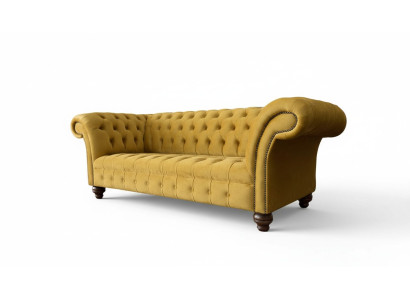 Chesterfield 3místná designová pohovka s čalouněním, pohovky, látkové pohovky