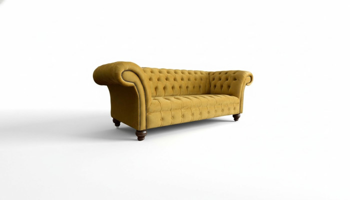 Luxus pohovka Chesterfield 2x 2místná pohovka Textil Moderní pohovky Nová sestava