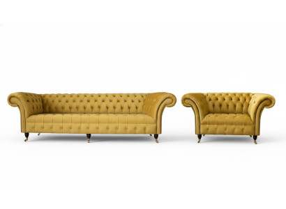 Sofa sestava 3+1 místná sada designových pohovek s moderním čalouněním