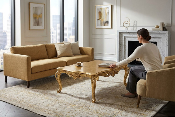 Couchtisch Kaffeetisch Designer Tisch klassischer Wohnzimmertisch Tische Neu -> Konferenční stůl Kávový stůl Designový stůl Klasický obývací pokoj Stoly Nový