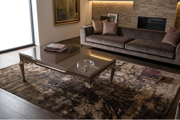 Holz Tisch Möbel Couchtische Klassische Holztische Barock Tische 119x79