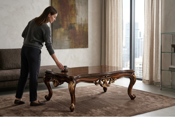 Holz Tisch Beistelltisch Möbel Luxus Couchtisch Braune Couchtische Wohnzimmer